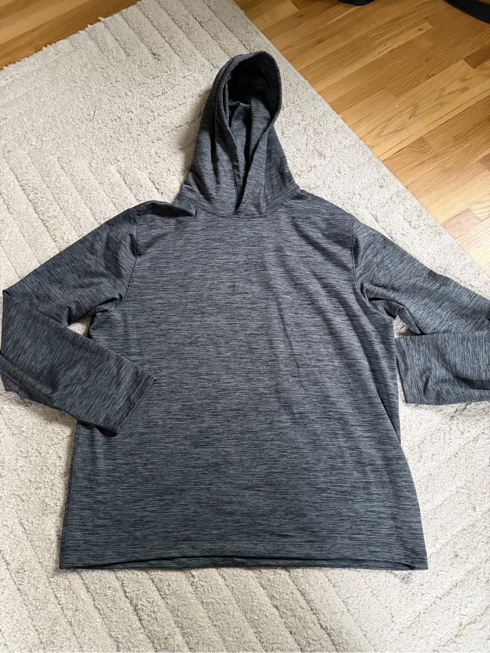 Abercrombie & Fitch Men's Heather Charcoal Crewneck Hoodie